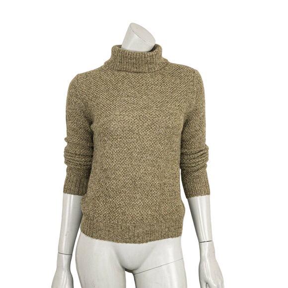 ST. JOHN Turtleneck Pullover Sweater in Olive Green Knit fits Small - Picture 5 of 8